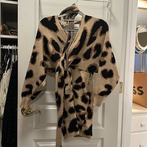 Cute leopard sweater dress